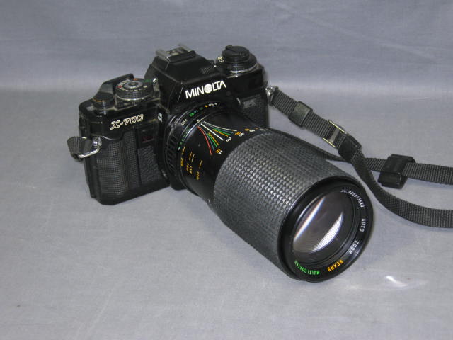 Minolta X700 35mm SLR Film Camera 80-200 Zoom 50mm Lens 2