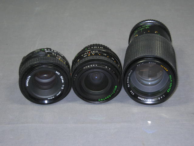 Minolta X700 35mm SLR Film Camera 80-200 Zoom 50mm Lens 7