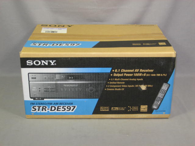 NEW Sony STR-DE597 6.1 Channel AV Home Theater Receiver