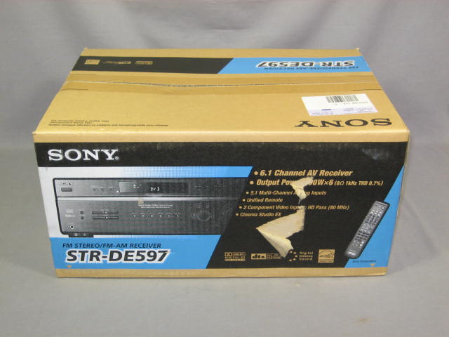 NEW Sony STR-DE597 6.1 Channel AV Home Theater Receiver 1