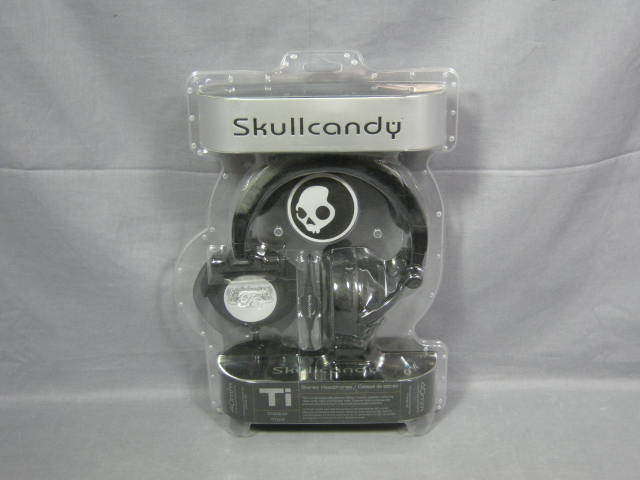 NEW Skullcandy Ti Titanium Stereo Headphones 40mm Black