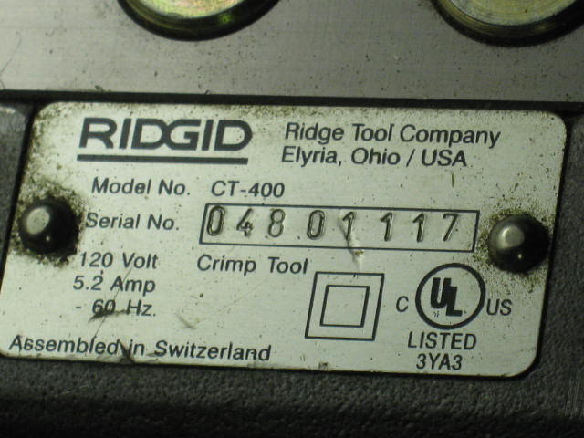 Ridgid Viega Pro Press CT-400 Crimp Crimper Tool Case + 5