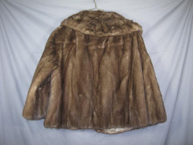 Short Vtg Ladies Light Mink Fur Coat Jacket Silk Lined 1