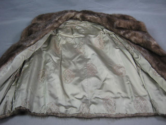 Short Vtg Ladies Light Mink Fur Coat Jacket Silk Lined 2