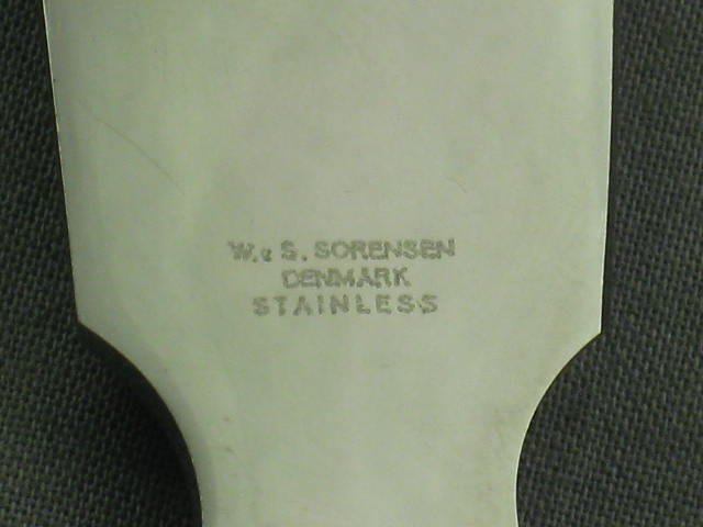 Vtg W &S Sorensen Danish .830 Pure Silver Serving Knife 3