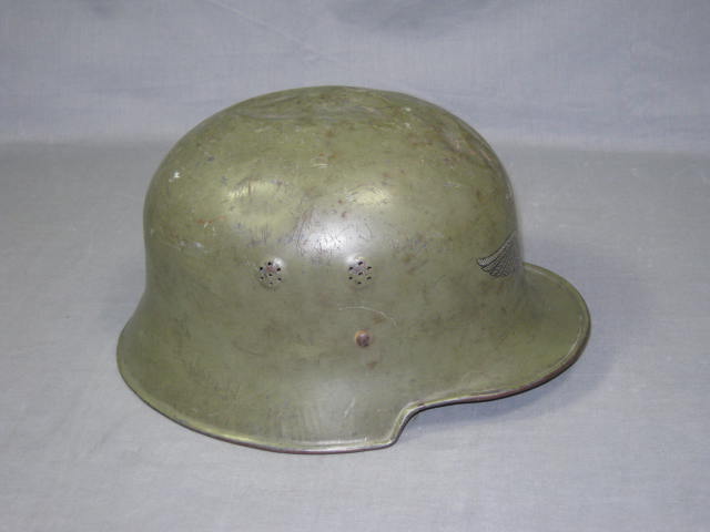 Vtg Original 1940s WWII German Luftschutz Combat Helmet 2