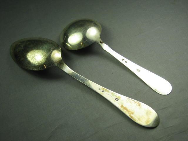 2 Vtg 1930s Danish .826 Silver Serving Spoons 4.5 Oz NR 2