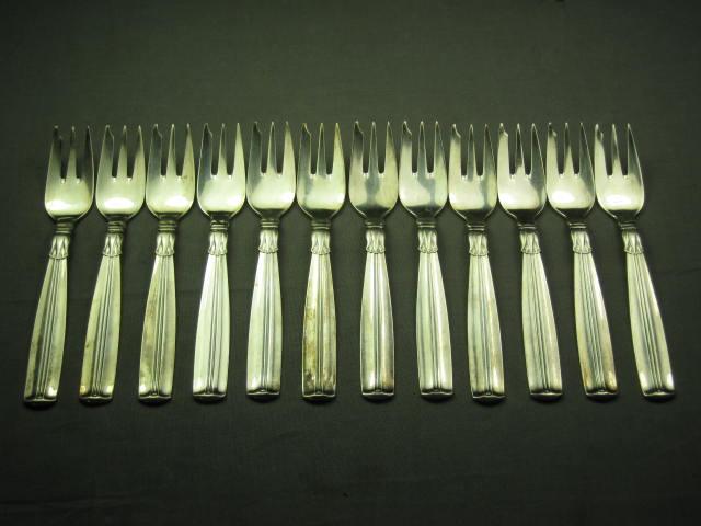 12 Sorensen Danish .826 .830 Silver Demitasse Forks Set