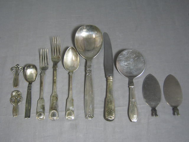 Vtg 1920s-40s Danish .826 Silver Spoon Fork Lot 6 Oz+