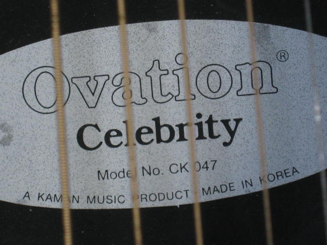 Ovation Celebrity Acoustic Electric Guitar CK 047 +Case 5