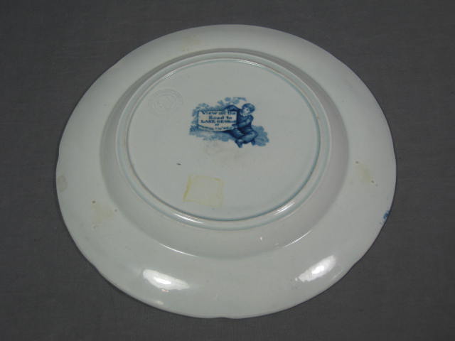 Blue Historical Staffordshire Plate Andrew Stevenson NR 3
