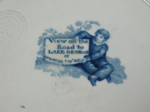 Blue Historical Staffordshire Plate Andrew Stevenson NR 4