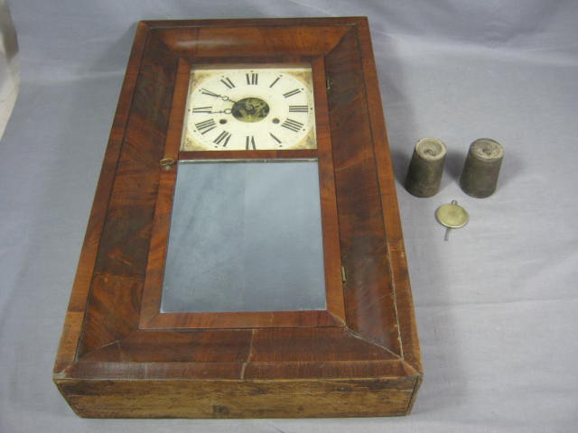 Antique Chauncey C Jerome Wall Mantle Mantel Clock NR!