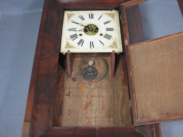 Antique Chauncey C Jerome Wall Mantle Mantel Clock NR! 3