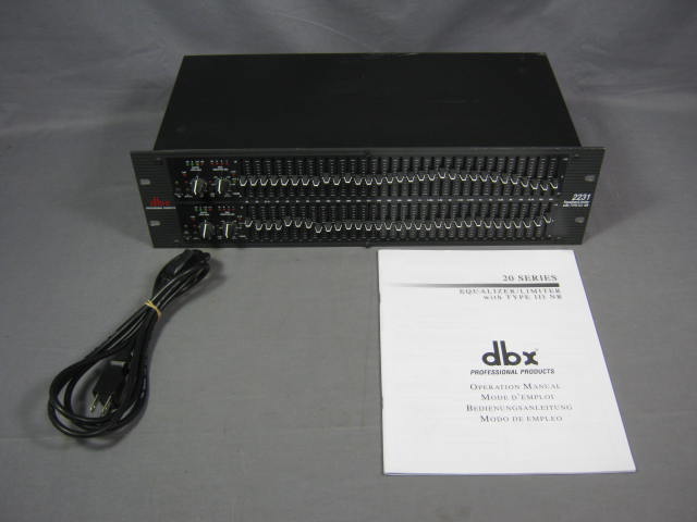 DBX 2231 Dual 31 Band Graphic Equalizer EQ Type III NR