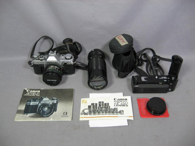 Canon AE-1 50mm 1.8 70-150mm Zoom Lens MA Motor Drive +