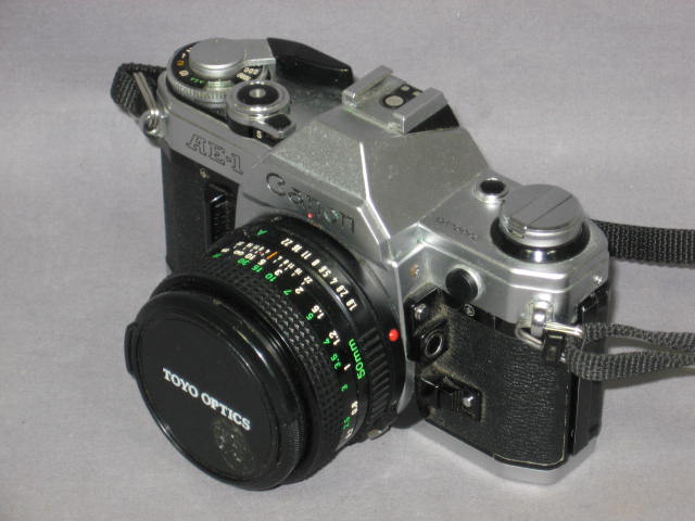 Canon AE-1 50mm 1.8 70-150mm Zoom Lens MA Motor Drive + 2