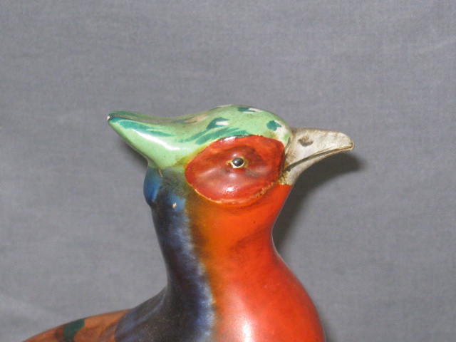 2 Zaccagnini Italian Pottery Pheasant Bird Figurines NR 7
