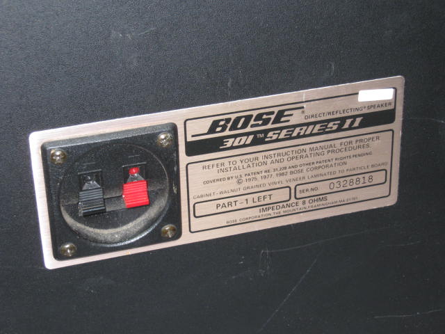 Vtg Bose Model 301 Series II Direct Reflecting Speakers 5
