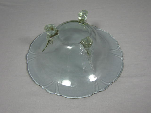 Vtg Antique Heisey Empress Dolphin Footed Bowl +Platter 2