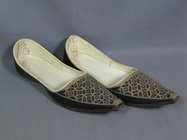 4 Pr Vintage Middle Eastern Turkish Genie Shoes Leather 8