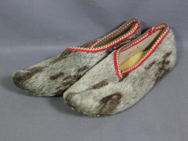 4 Pr Vintage Middle Eastern Turkish Genie Shoes Leather 10