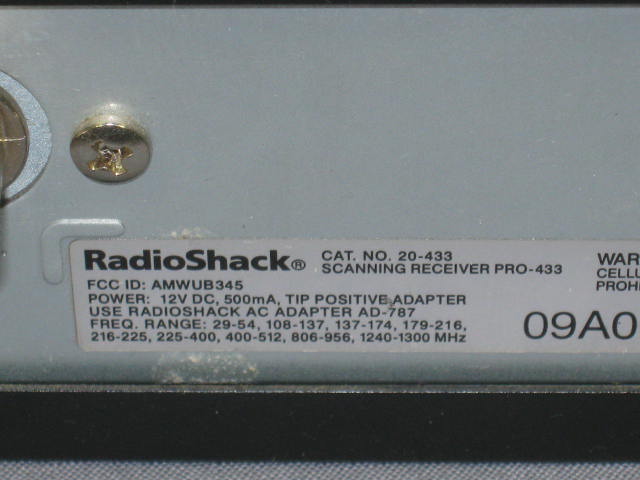 RadioShack PRO-433 1000-Ch Police Trunking Scanner NR! 4