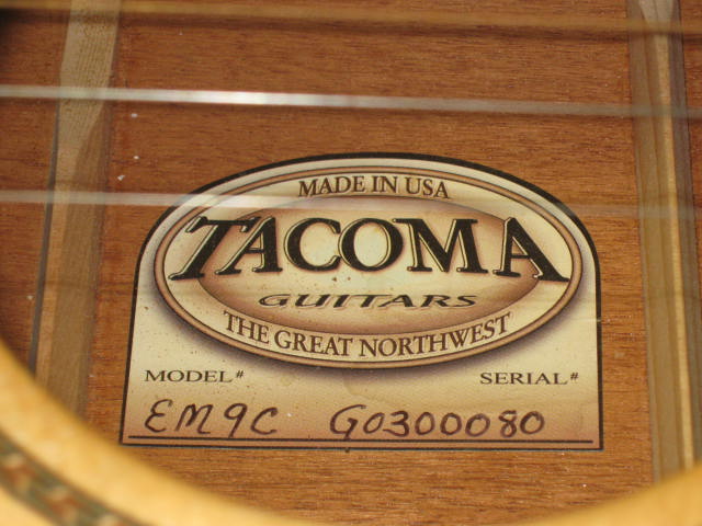 Tacoma EM9C Acoustic Electric Guitar Fishman Prefix+ NR 3