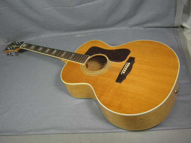 Guild F40 BLD Blond Acoustic Guitar W/ Pickup Hard Case 1