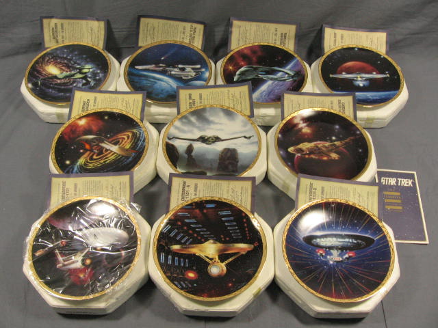 10 Star Trek Voyager Hamilton Collector Plates Set MINT