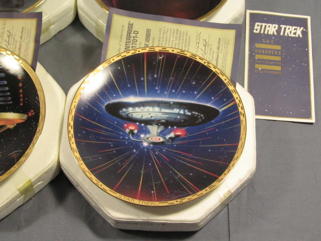10 Star Trek Voyager Hamilton Collector Plates Set MINT 3