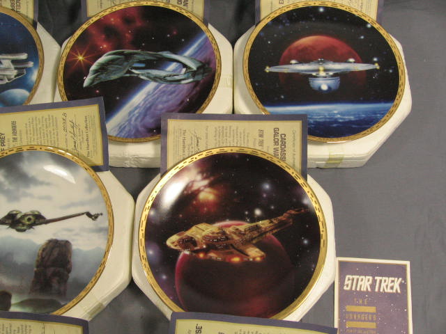 10 Star Trek Voyager Hamilton Collector Plates Set MINT 6