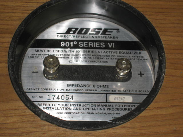 2 Bose 901 Series VI Stereo PA Speakers No Reserve! 8