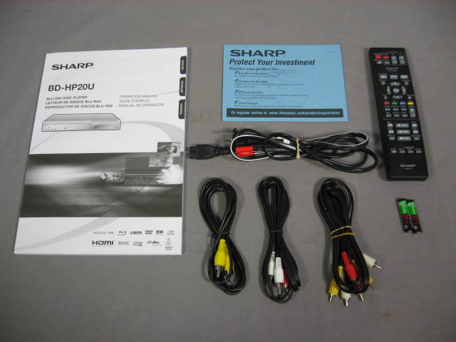 Sharp AQUOS BD-HP20U 1080p Blu-Ray Disc DVD Player NR 12