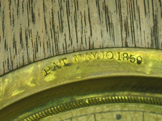 Vtg Antique Walnut 8 Day Shelf Mantel Mantle Clock 1859 2