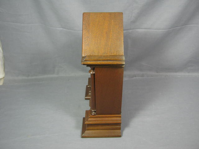 Vtg Antique Walnut 8 Day Shelf Mantel Mantle Clock 1859 3