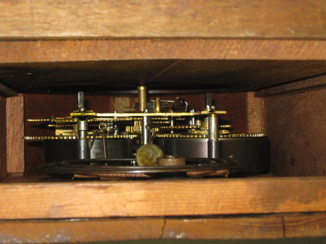 Vtg Antique Walnut 8 Day Shelf Mantel Mantle Clock 1859 8