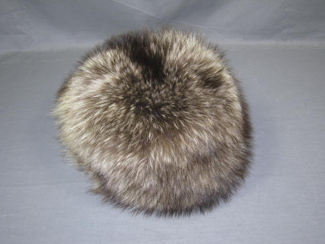 3/4 Length Natural Raccoon Fur Coat Hat $3000 Appraisal 6