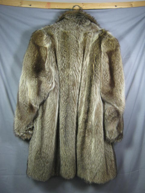 Ladies Womens 3/4 Length Natural Raccoon Fur Coat NR! 2