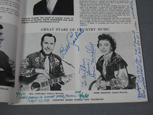 140+ 1960s Country Music Star Signed Autograph Book NR 15