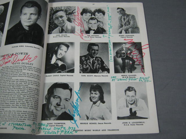 140+ 1960s Country Music Star Signed Autograph Book NR 24
