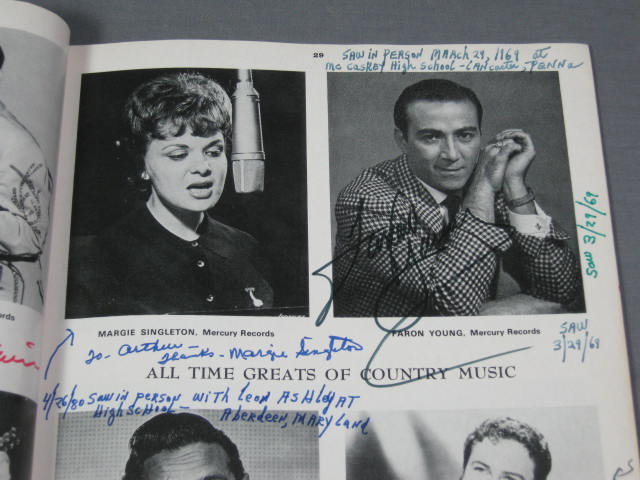 140+ 1960s Country Music Star Signed Autograph Book NR 26