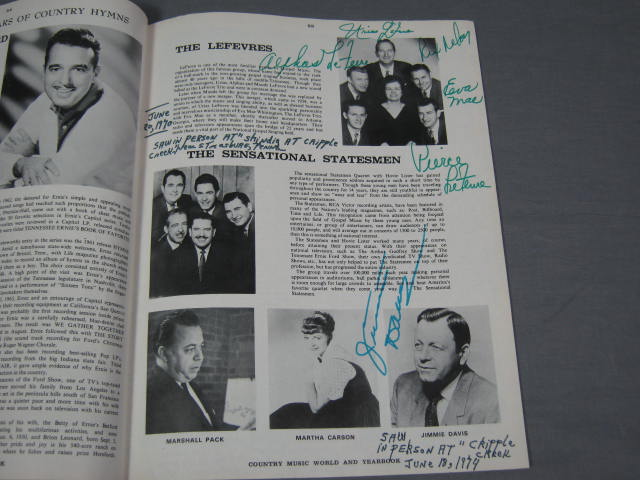 140+ 1960s Country Music Star Signed Autograph Book NR 41