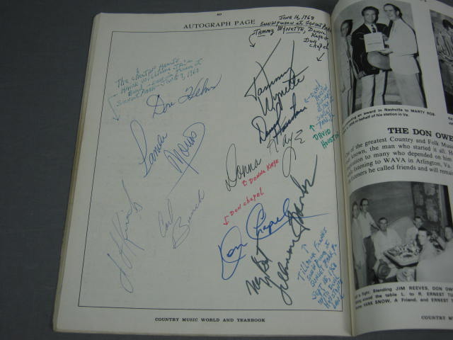 140+ 1960s Country Music Star Signed Autograph Book NR 49