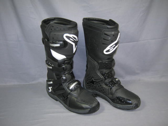 Mens AlpineStars Tech 3 Motocross Boots Size 11 Black