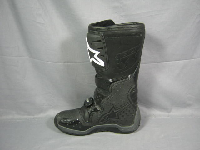 Mens AlpineStars Tech 3 Motocross Boots Size 11 Black 2