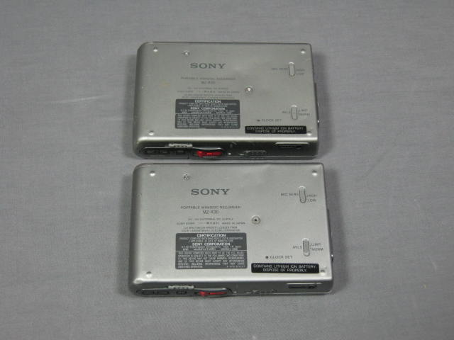 2 Sony MZ-R30 Portable MD MiniDisc Recorder Players+ NR 2
