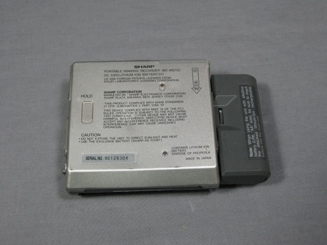 4 MiniDisc Recorder Player Sony MZ 1 EP11 Sharp MDMS722 4
