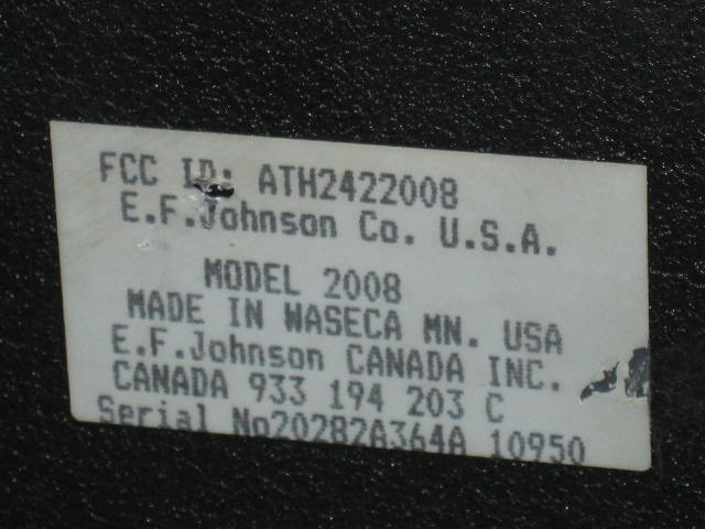 EF Johnson Model 2008 Repeater LTR Viking VX 800MHz NR! 8