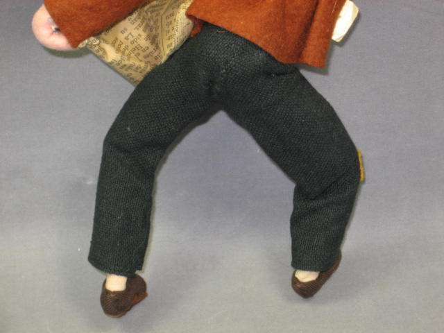 Vintage Spanish Klumpe Felt Paperboy Doll W/Label Spain 6